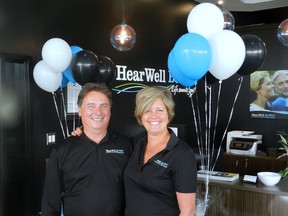 John and Kathleen Tiede, co-owners of Hear Well, Be Well held a grand opening last month for their new flagship London hearing care clinic at Wonderland Road and Fanshawe Park Road. (HANK DANISZEWSKI, The London Free Press)