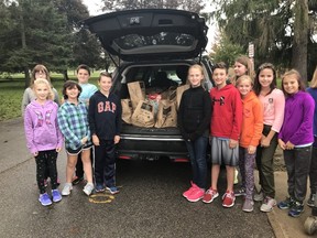 Goderich Public School's donation to the Drive Away Hunger Campaign.
The students collected enough food to supply 341.4 meals for the community. (Contributed photo)