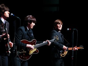 Musicians of Let It Be: A Celebration of the Music of the Beatles perform on Tuesday October 17, 2017 at the Memorial Centre in Peterborough, Ont. Beatles fans relived the past from Ed Sullivan to Abbey Road, with favourite hits including 'Hard Day�s Night,' 'Day Tripper', 'Sgt. Pepper�s Lonely Hearts Club Band,' 'Twist and Shout,' 'Get Back,' 'I Wanna Hold Your Hand,' and 'Strawberry Fields'. Seen by more than two million people worldwide, 'Let It Be: A Celebration of the Music of the Beatles' made its North American debut in the spring of 2015 with eight-week run throughout the U.S. and Canada. Now, based on the broadway show praised as 'by far the best Beatles show yet' (New York Times), Annerin Productions brings audiences 'part 2,' a new, revamped show for its 2016 touring season. CLIFFORD SKARSTEDT/PETERBOROUGH EXAMINER/POSTMEDIA NETWORK
