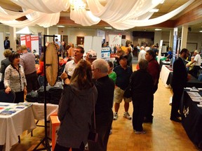 More than 60 vendors set up shop at St. Anne's on Wednesday afternoon. For them it was a chance to network and to show off their wares; for visitors it was a chance to discover businesses in their backyard and grab a bite to eat in the meantime. (Louis Pin/Times-Journal)