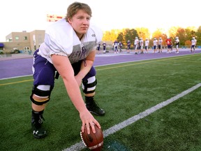 After injuries limited his playing time during his first season at Western, Mark Wheatley had big shoes to fill in the middle of the offensive line for the Mustangs this season. His solid play has coach Greg Marshall already calling him ?one of the top centres in our conference.? (MIKE HENSEN, The London Free Press)