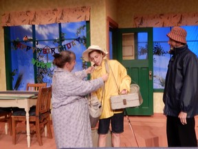 Cindy Chappell, left to right, Alexandre Phaneuf and John Corrigan star in On Golden Pond, running until Nov. 4 in the Davies Foundation Auditorium, 52 Church St. (Grant Buckler/Supplied photo)