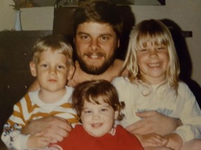 Terry Boyle with children Shawn, Katelyn and Jaclyn. (Photo supplied)