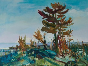 Donna Andreychuk?s Sky Above is one of the works featured in the Delaware artist?s solo exhibition, Painting With Purpose, which opens today and runs through Nov. 11 at Westland Gallery.