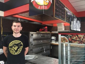 Sim Konjuvca, manager of Uncle Nick?s Souvlaki Restaurant across the street from strike-shuttered Fanshawe College, said business has been slow since instructors walked off the job last Monday. (Jennifer Bieman/The London Free Press)