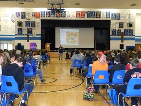 Community Engagement Manager for White Ribbon Campaign, spoke to the male and female students of GDCI on topics such as changing the definition of masculinity and engaging in ways to end destructive behaviour and language, which can lead to violence against women and girls.