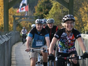 Riders on the G2G Rail Trail. (Contributed photo)