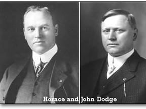 Horace Dodge at left, John Dodge at right.