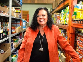 Karen McDade, general manager of the St. Thomas Elgin Food Bank, said the number of people using the food bank over the last few years has gone up. She expects that more people will be coming through its doors now that The Salvation Army has stopped its food bank. (Louis Pin/St. Thomas Times-Journal)