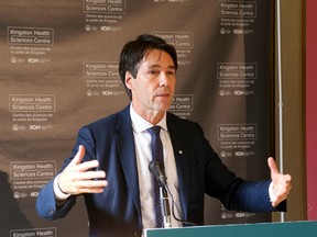 Eric Hoskins, the Ontario Minister of Health and Longterm Care announced an investment of about $570 million for the revitalization of Kingston General Hospital and other money for Hotel Dieu Hospital. Ian MacAlpine /The Whig-Standard/Postmedia Network