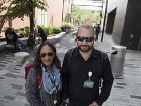 Miriam Rivera and Nick Scrivo are members of the Middlesex-London Health Unit's outreach team in London. Workers like these are combating a local HIV epidemic.