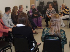 CHRISTINE PEETS/FOR POSTMEDIA NETWORK
Approximately 20 people involved in health and social services in the Napanee area attended the Indigenous Health Equity meeting at the Napanee Area Community Health Centre on Tuesday, Oct. 17, to learn more about Indigenous health and cultural programs at the NACHC and the Deseronto Health Centre.