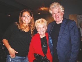 Pictured (l. to r.) Michelle and Ida Dennis with John McDermott who performed at the Max Centre in Drayton Valley on October 24.