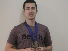 Whitecourt-native Connor Bissett earned the Special Olympics Alberta’s Male Athlete of the Year Award after winning multiple medals over his past year swimming (Joseph Quigley | Whitecourt Star).