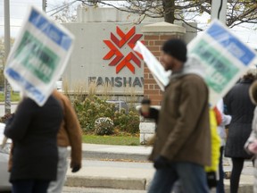 The strike of faculty at Fanshawe College continues in London. (MIKE HENSEN, The London Free Press)