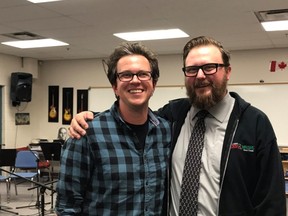 Josh Geddis (left) and Isaac Moore are the Hip fans and regional music teachers behind last week’s #TeachLikeGord campaign. The two educators want Gord Downie's music, vision, and passion to live on, and challenged teachers countrywide to incorporate Gord Downie into their lesson plans, starting last week and beyond.