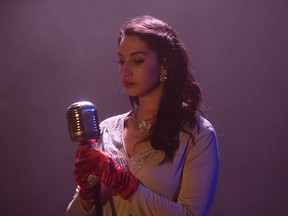 Lia Karidas, the director of Musical Theatre Productions’ upcoming cabaret Time Warp, performing in MTP’s 2015 cabaret, Night of Noir. (Photo courtesy Bryan Nelson)