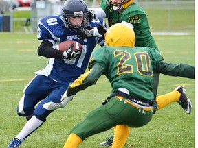 CSS vs. QSS in Bay of Quinte junior football championship action, Saturday at MAS 2. (Submitted photo)