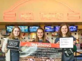Oxford County youth will be rallying on Parliament Hill on Thursday. From left to right: Shelby Hehn, Julia Cybulski, Olivia Gudziewski. (Submitted photo)