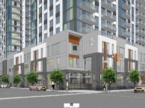 Sketch shows proposed residential complex at 195 Dundas St. (Submitted)