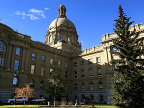 The Alberta Legislature is seen from the southwest side in Edmonton on Wednesday Oct. 7, 2015. Tom Braid/Edmonton Sun/Postmedia Network.