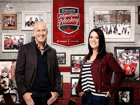 Ron MacLean and Tara Slone, co-hosts of Rogers Hometown Hockey, which is coming to Kingston at the Royal Military College on Saturday November 11 and Sunday November 12 2017. Submitted Photo /The Whig-Standard/Postmedia Network