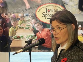 Elliot Ferguson/The Whig-Standard
Kingston and the Islands MPP Sophie Kiwala on Friday announces provincial funding for a program designed to address poverty and food insecurity.