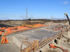 The Maley Drive/Notre Dame Avenue interchange on Nov. 10. (John Lappa/Sudbury Star)