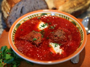 Holy Trinity Ukrainian Orthodox Church Women?s League are cooking traditional dishes, according to recipes passed down through generations, including borscht until Dec 15. (Getty Images)