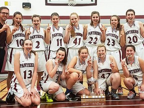 The Bay of Quinte champion PECI Panthers senior girls basketball team. (Submitted photo)