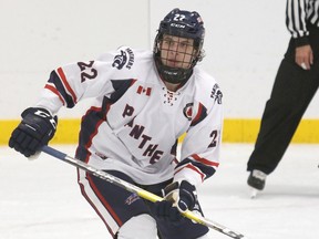 Forward Kallen McFarland leads this season’s edition of the Port Hope Panthers in points with 30 (10 goals, 20 assists) in his 14 Provincial Junior Hockey League games. (Pete Fisher/Postmedia Network)