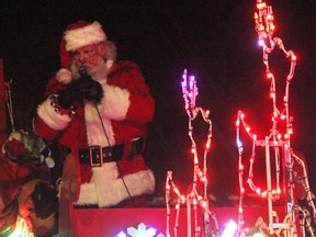 'Santa Claus' is pictured during the Sarnia Kinsmen Parade of Lights in 2016. This year's parade is planned for Dec. 2. (Tyler Kula/Sarnia Observer/Postmedia Network)