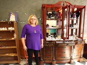 The 2016 Win This Space winner; Gerrie Huenemoerder has recently moved her jewellery shop from Vanastra to Seaforth. She had a grand opening of her business last week. (Shaun Gregory/Huron Expositor)