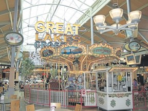A carousel and kids? rides offer a break from shopping at the 1,000-seat food court at Great Lakes Crossing Outlets. (Jim Fox/Special to Postmedia News)