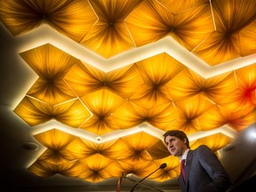 rime Minister Justin Trudeau addresses supporters during a Liberal Party fundraising event in Vancouver, B.C., on Tuesday November 14, 2017. THE CANADIAN PRESS/Darryl Dyck