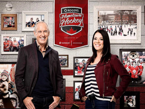 Ron MacLean and Tara Slone are co-hosts of Rogers Hometown Hockey, which is coming to St. Thomas Saturday and Sunday.  (Contributed photo)