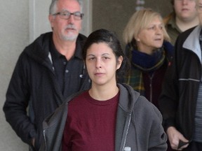 Melissa Facciolo leaves courthouse. (File photo)