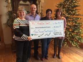 A donation of $3,320 was made to the Huron Residential Hospice Capital Campaign, raised through the event at St. George's Church. (Contributed photo)