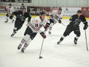 The Whitecourt Wolverines set a franchise record for consecutive wins after defeating the Bonnyville Pontiacs on Nov. 12. Above, the Wolverines win 3-1 against the Sherwood Park Crusaders on Nov. 14, putting their win streak at 11 (Peter Shokeir | Whitecourt Star).