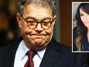 In this July 12, 2017 file photo, Senate Judiciary Committee member Sen. Al Franken, D-Minn. arrives on Capitol Hill in Washington. A Los Angeles radio host says Franken forcibly kissed her during a 2006 USO tour in the Middle East. Franken's staff has not yet responded to a request for comment. (AP Photo/Pablo Martinez Monsivais)