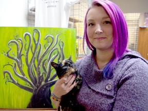 Tanisha Shea Hasson has opened a new pet adoption centre called Art4Animals. The volunteer-run service provides shelter for homeless pets while raising money for pet-related advocacy by selling local art. (CHRIS MONTANINI, Londoner)