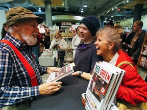 Entertainer Steve Smith, the star of the former long-running television comedy show The Red Green Show,  shares a laugh with his fans as he signs copies of his new book, Woulda Coulda Shoulda Guide to Canadian Inventions  on Nov. 10 at the Chapters Peterborough bookstore on Lansdowne St. W. in Peterborough. He'll also be doing book signings in November in Waterloo, Barrie and Kingston. (CLIFFORD SKARSTEDT/POSTMEDIA NETWORK)
