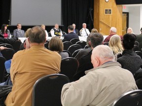 About 150 people attended a forum in Sturgeon Falls Wednesday night regarding policing in the community.
PJ Wilson / The Nugget
