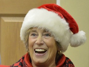 Sylvia Fairbank gets into character during rehearsal for Dear Santa Thanks... But That's Not Our Grandma, in this file photograph from 2015. The Petrolia resident died Wednesday, and was remembered Thursday for her generous spirit, volunteerism and deep involvement in the arts. (File photo/Postmedia Network)
