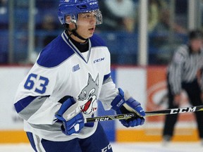 Sudbury Wolves rookie defenceman Liam Ross has been showing well in a greater role the last couple of weeks. Gino Donato/The Sudbury Star/Postmedia Network