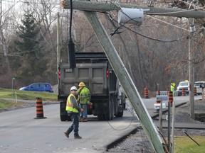 Residents on County Road 3 (Rednersville Road) in Prince Edward County were without power on Friday morning after a dump truck caught its raised box on a power line. The road was temporarily closed but was re-opened and power restored.