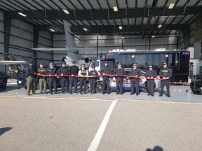 Members of the OPP, St. Thomas police and Aylmer police gathered Friday to officially start the Festive RIDE (Reduce Impaired Driving Everywhere) program. Impaired driving is the leading cause of criminal death in Canada. (Laura Broadley/Times-Journal)