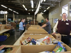 Dan Xilon, executive director of the Sudbury Food Bank, in the warehouse at 1105 Webbwood Drive on Nov. 27. (Gino Donato/Sudbury Star file photo)