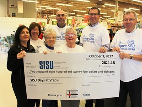 The Vrab’s team donated more than $2,800 to support the annual Sling-Choker SISU Family Walk held in the fall. Supplied photo
