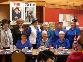 The group of ladies donned their best elegant attire and enjoyed wedding cake, coffee and tea, along with fun activities, including trivia about the royal couple. (PHOTO BY DAWN JOHNSTON/CLINTON NEWS RECORD)